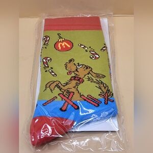 Mcdonalds GRINCH SOCKS ADULT Happy Meal Toy 2025 Canada EXCLUSIVE LIMITED EDT